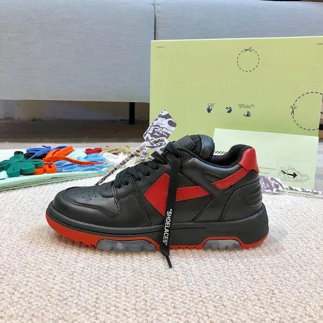 Off white Out of office black red tenisice — straga