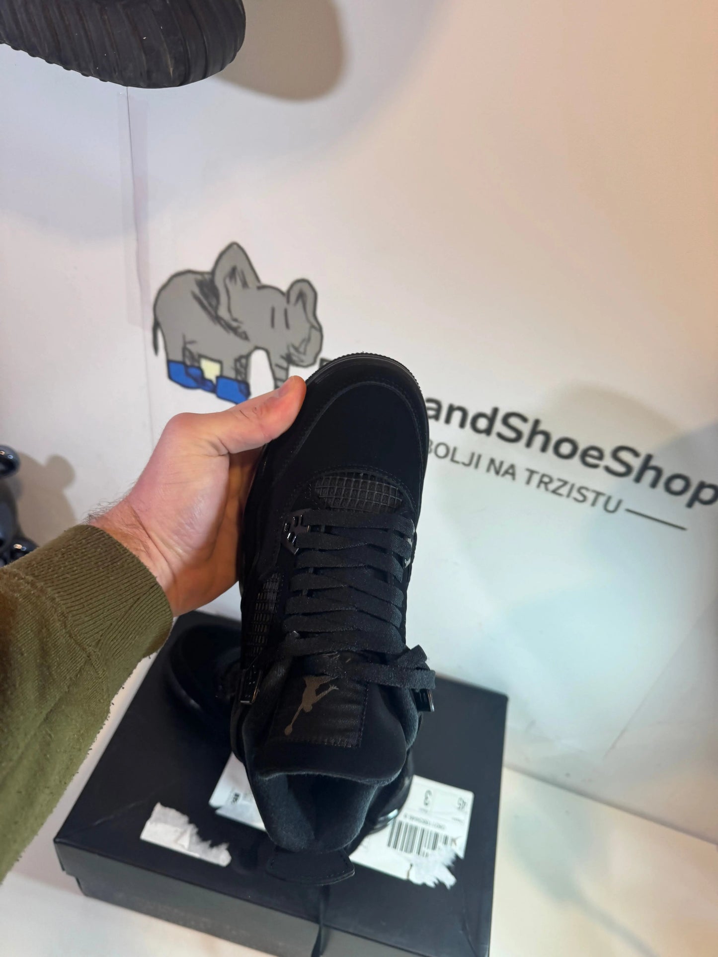 Jordan 4 Black Cat tenisice — fotografija 6