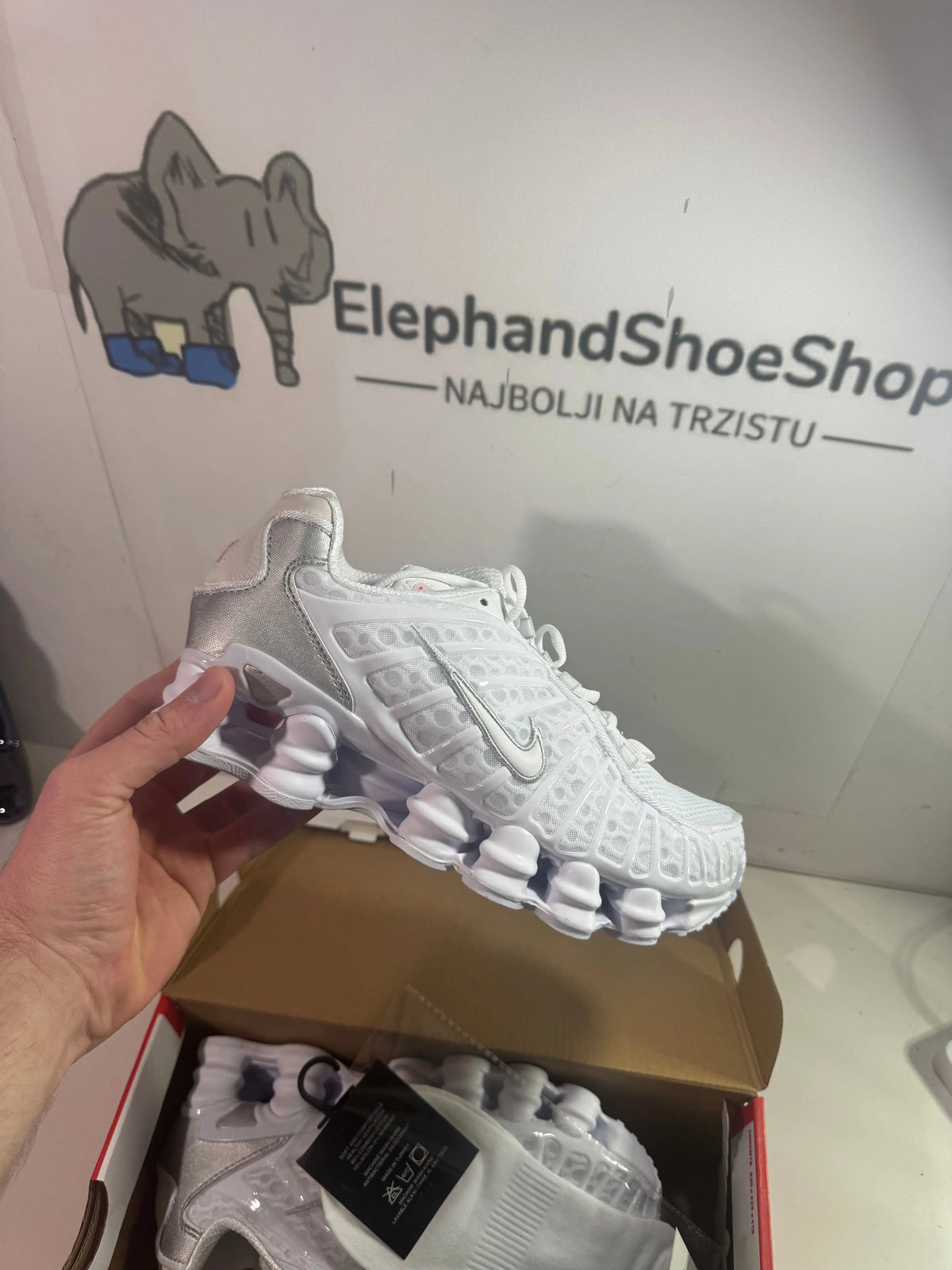 Shox White tenisice — bočni prikaz