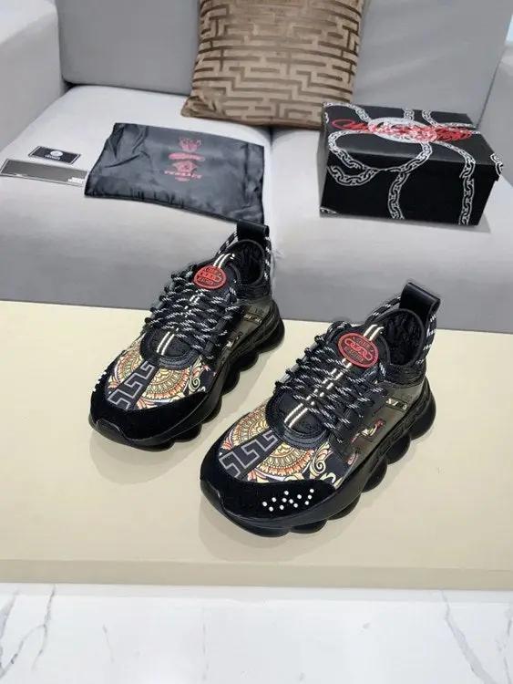Versace Chain Reaction Balck Gold tenisice — fotografija 9