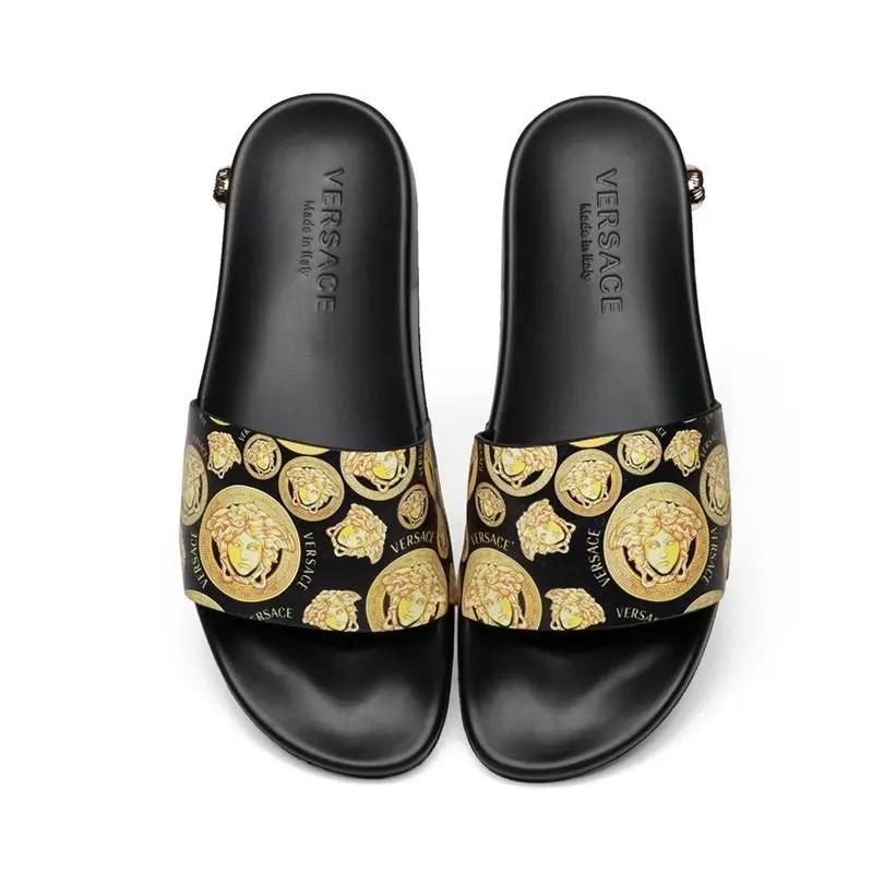 Versace Slides Balck Gold tenisice — fotografija 6