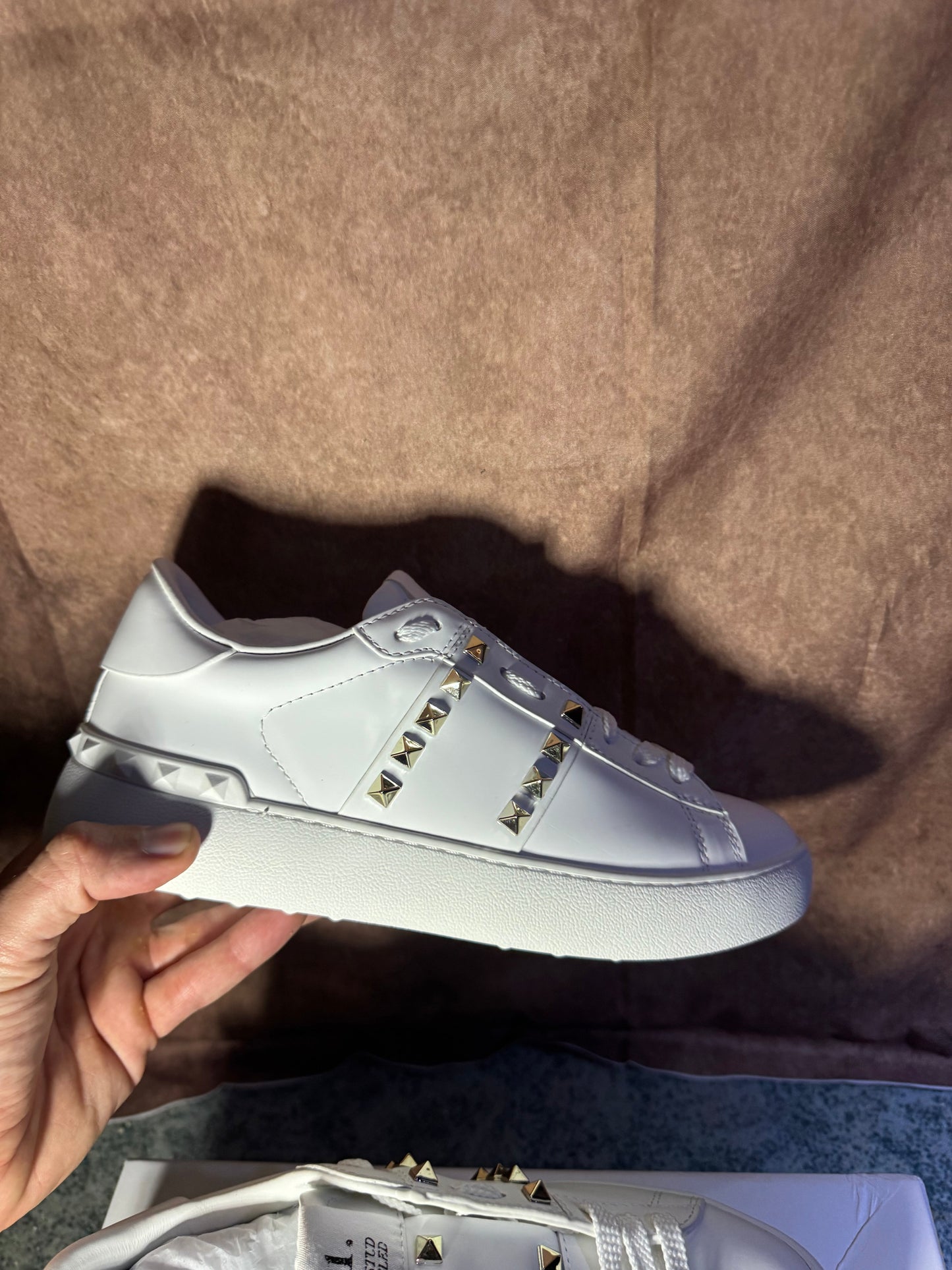 Valentino White / Gold tenisice — gornji prikaz