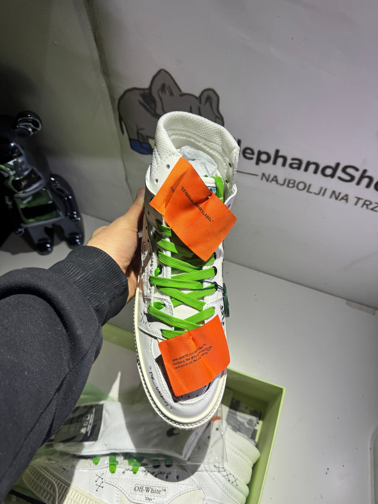 Off White Off Court Green 3.0 tenisice — gornji prikaz