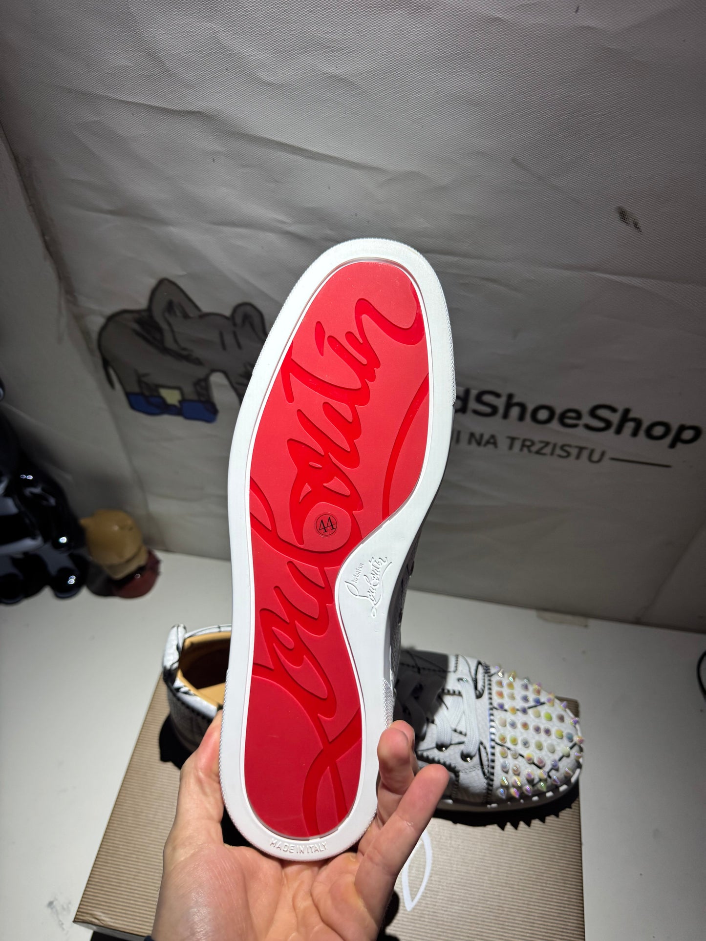 Louboutin White tenisice — gornji prikaz