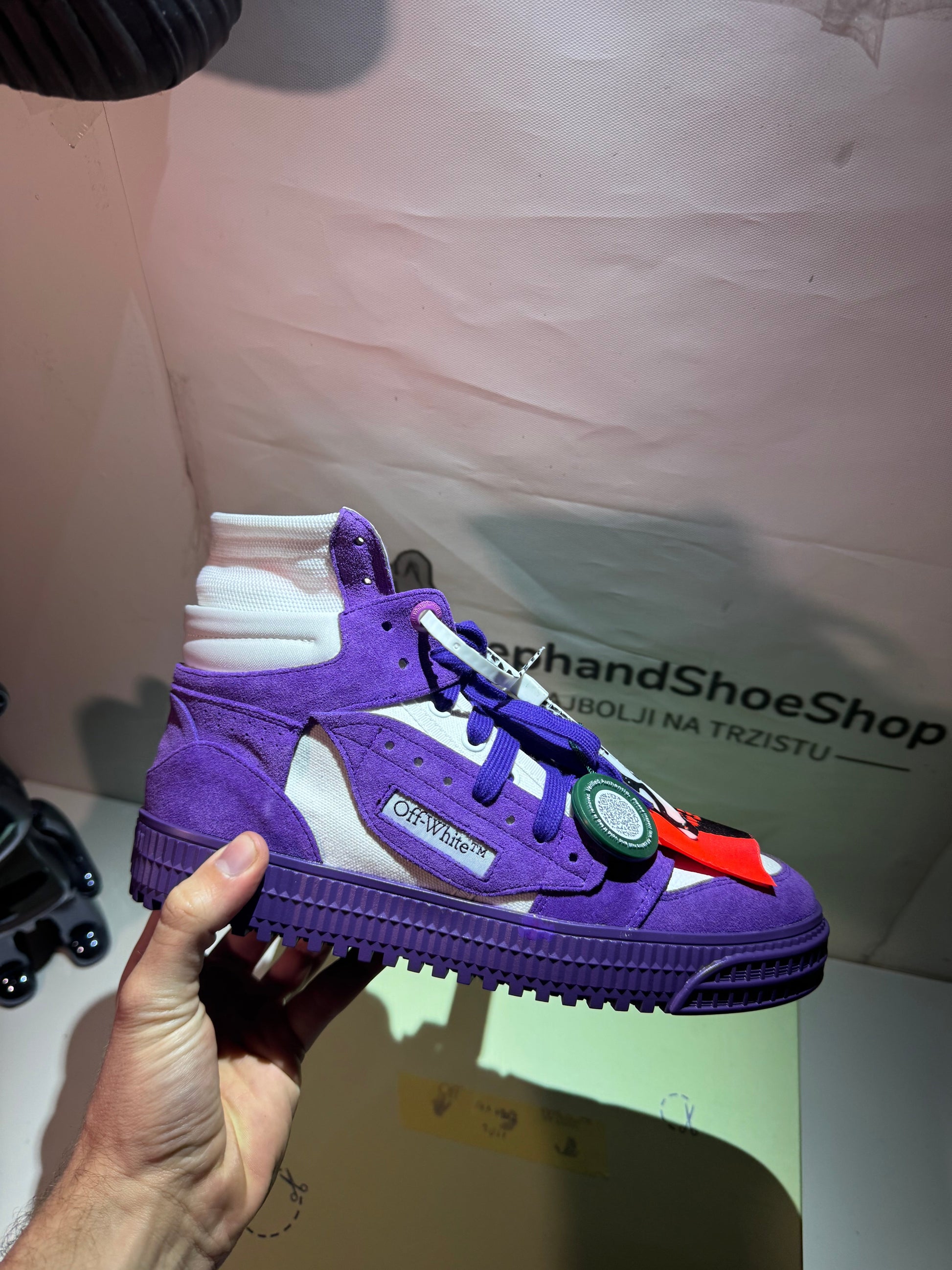 Off White Off Court 3.0 Purple tenisice — prednji prikaz