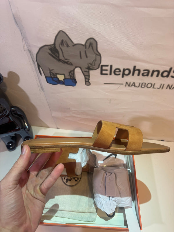 Hermes Slides Brown (Odmah Dostupne) br 42 Elephand.shoes