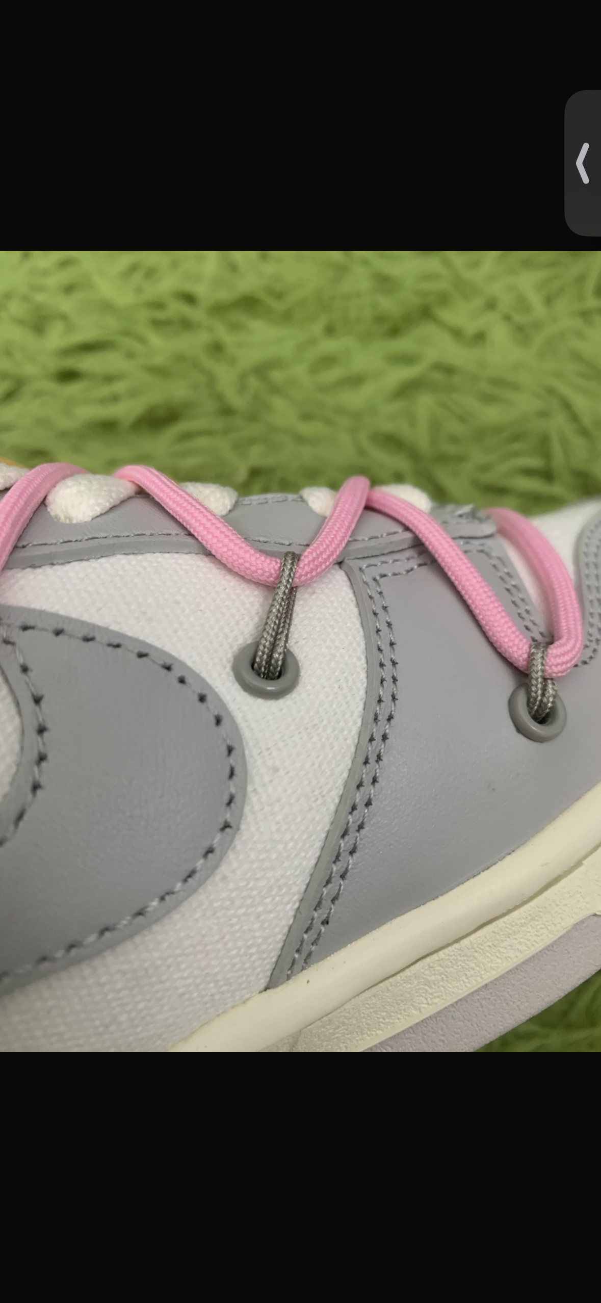 Off White Dunk "lot 9" tenisice — detalj