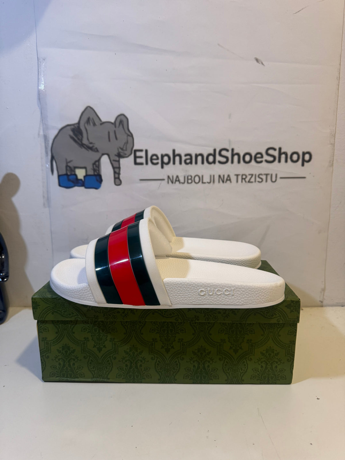 Gucci Slide White (Odmah Dostupne) br 45 Elephand.shoes