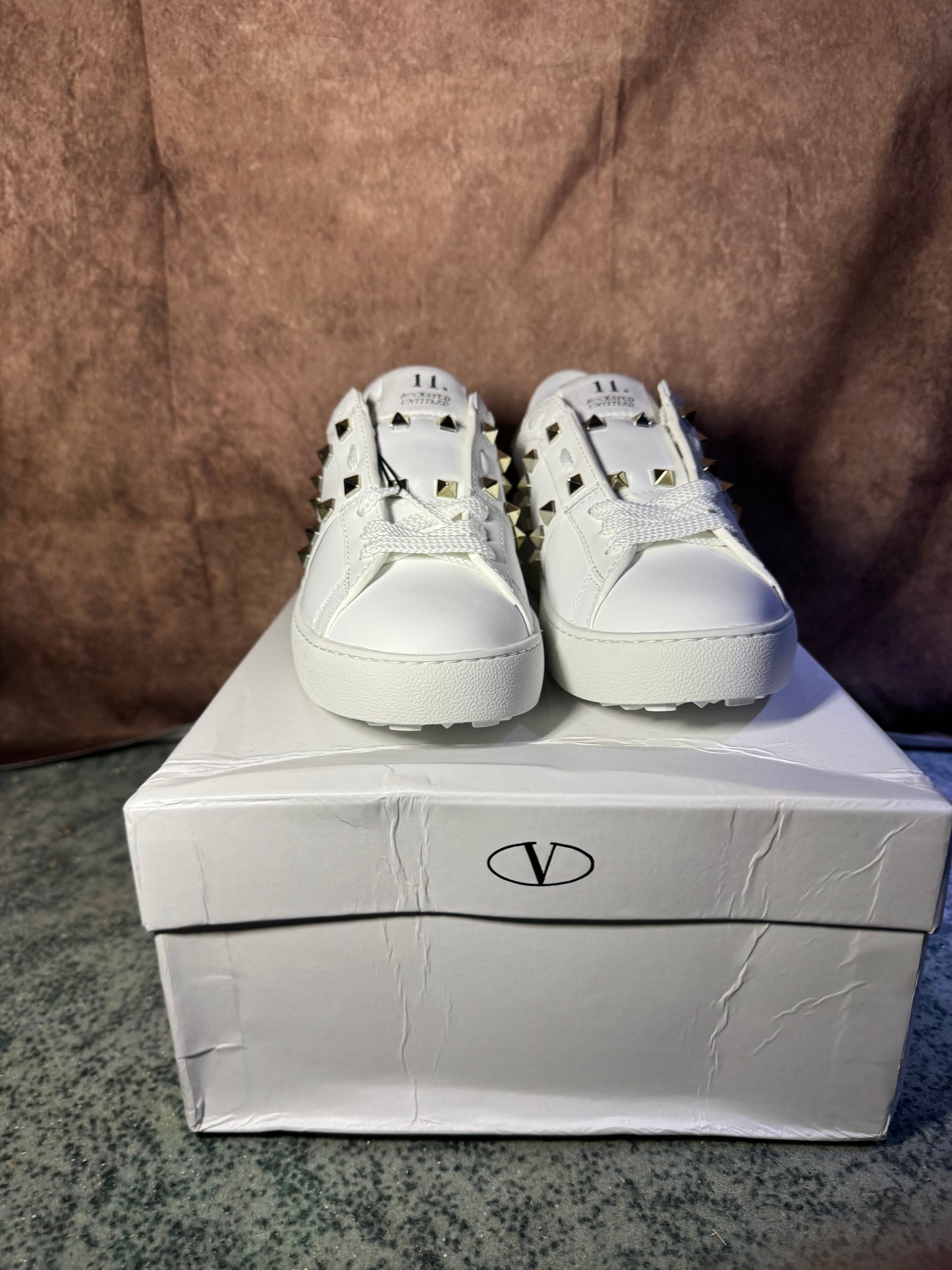 Valentino White / Gold tenisice — detalj