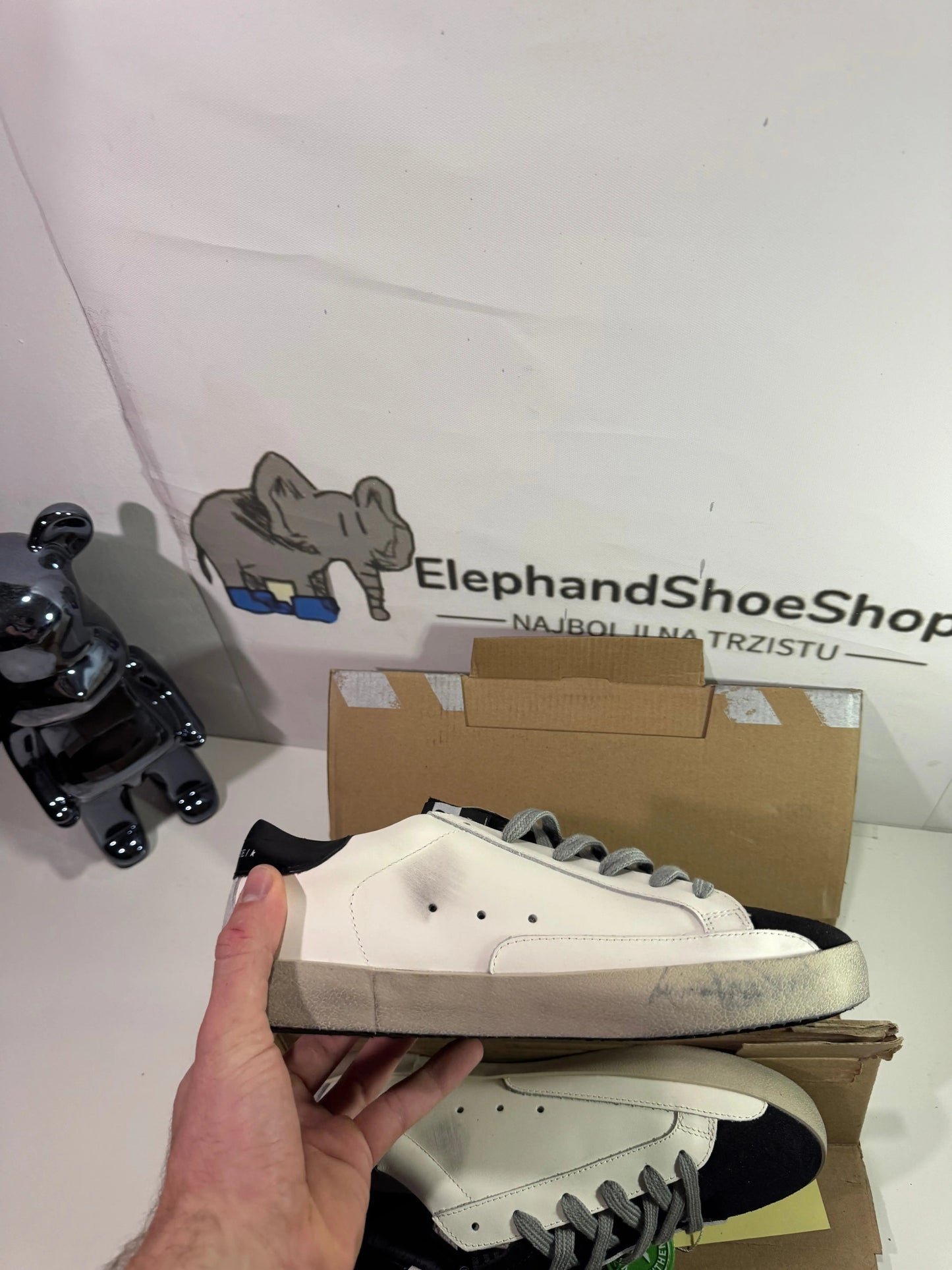 (CGolden Goose Black/White 2 tenisice — gornji prikaz