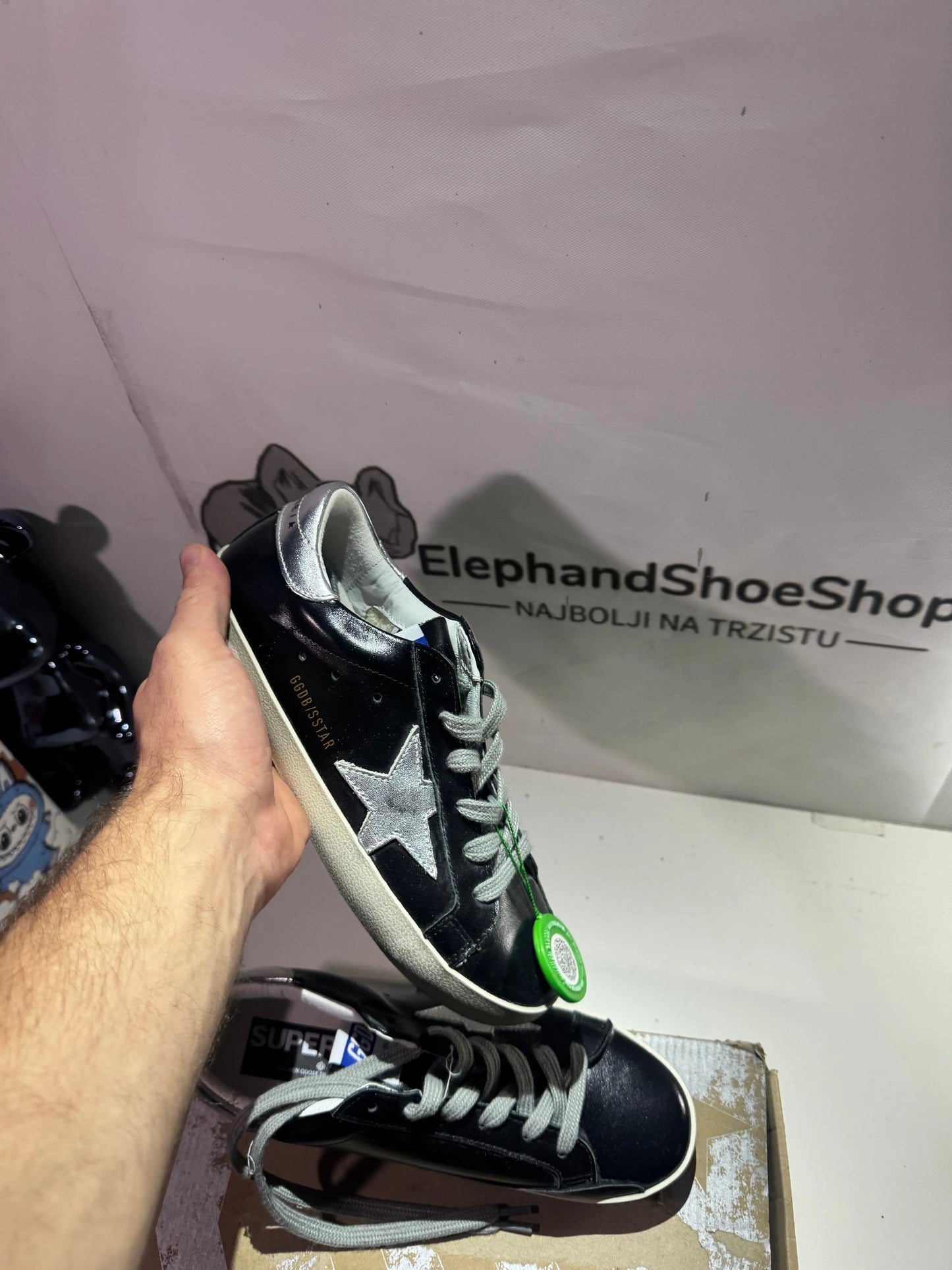 Golden Goose Black tenisice — gornji prikaz