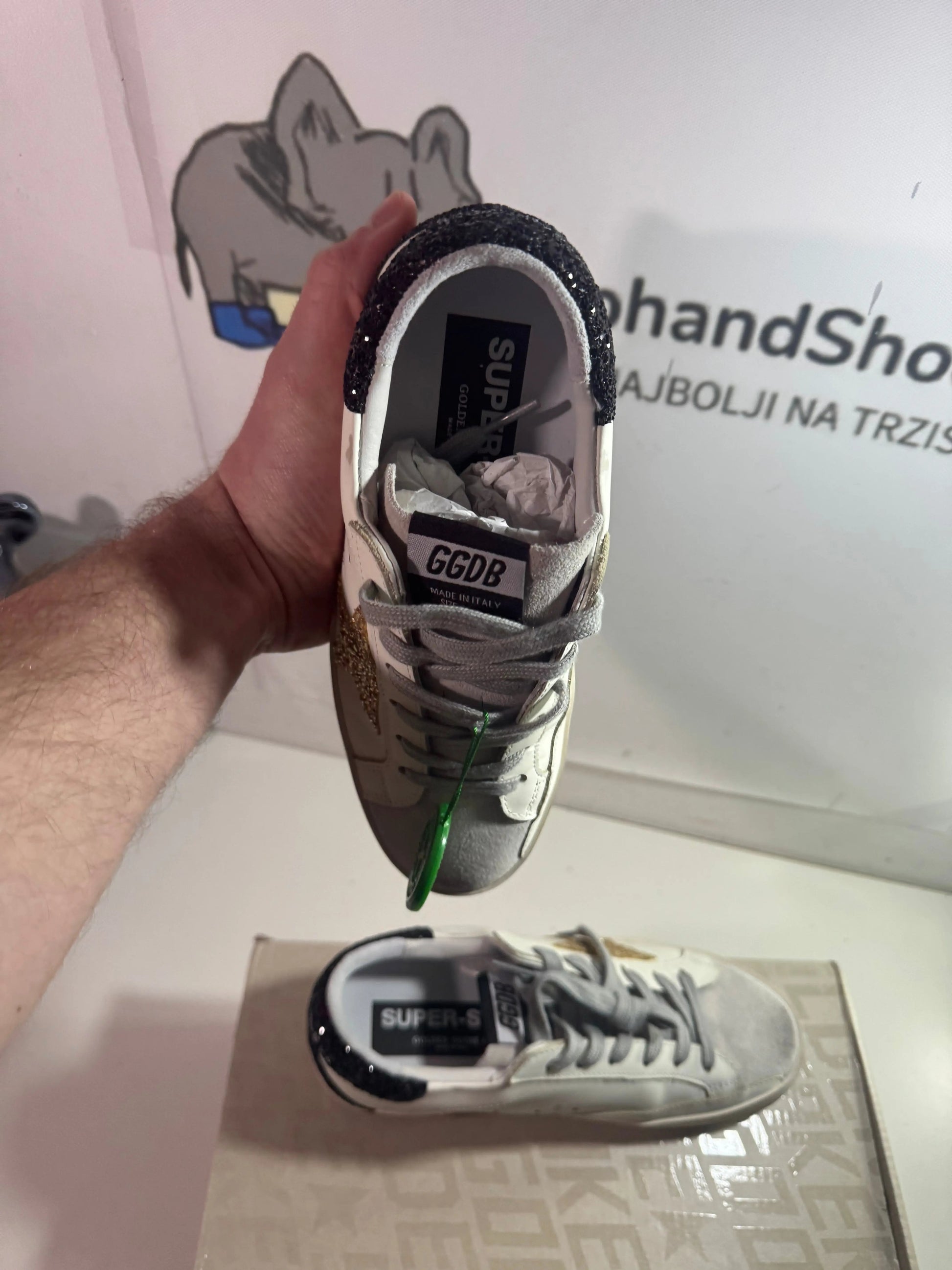 Golden Goose Gold/Black tenisice — gornji prikaz