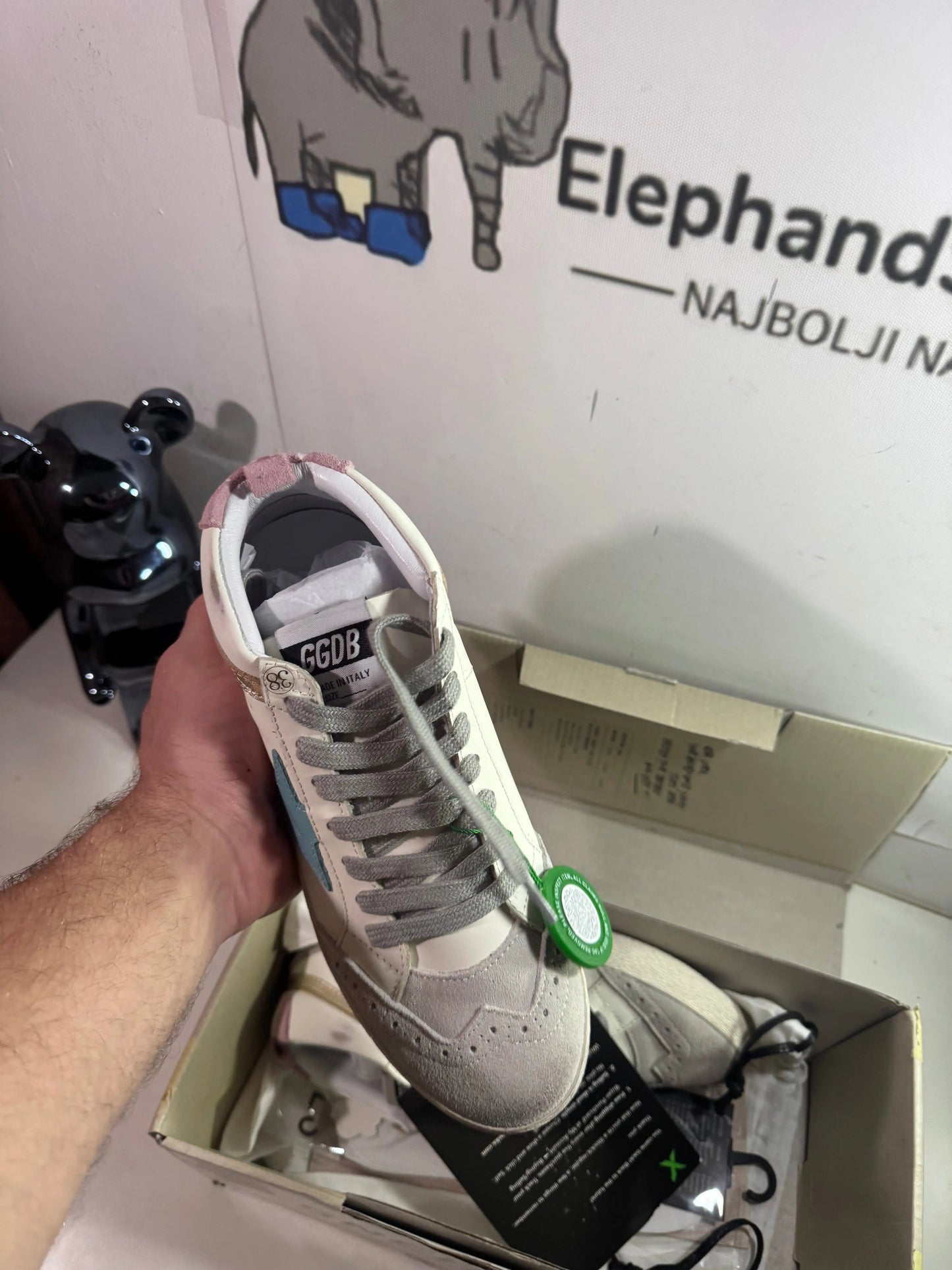 Golden Goose High Baby Blue tenisice — straga
