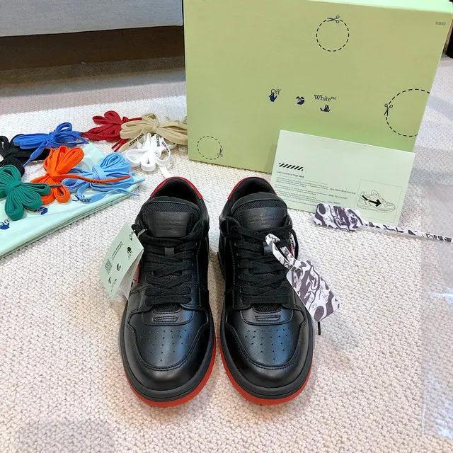 Off white Out of office black red tenisice — prednji prikaz