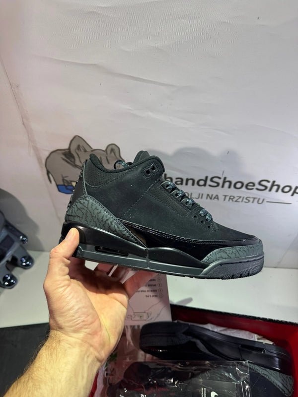 Jordan 3 Black Cat tenisice — bočni prikaz