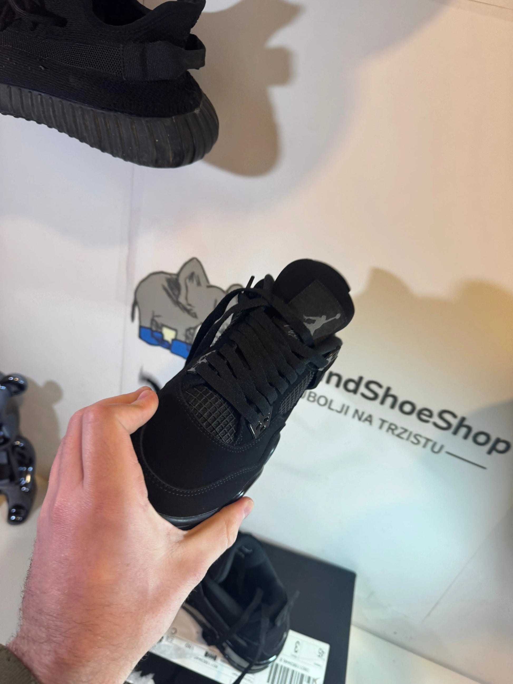 Jordan 4 Black Cat tenisice — gornji prikaz