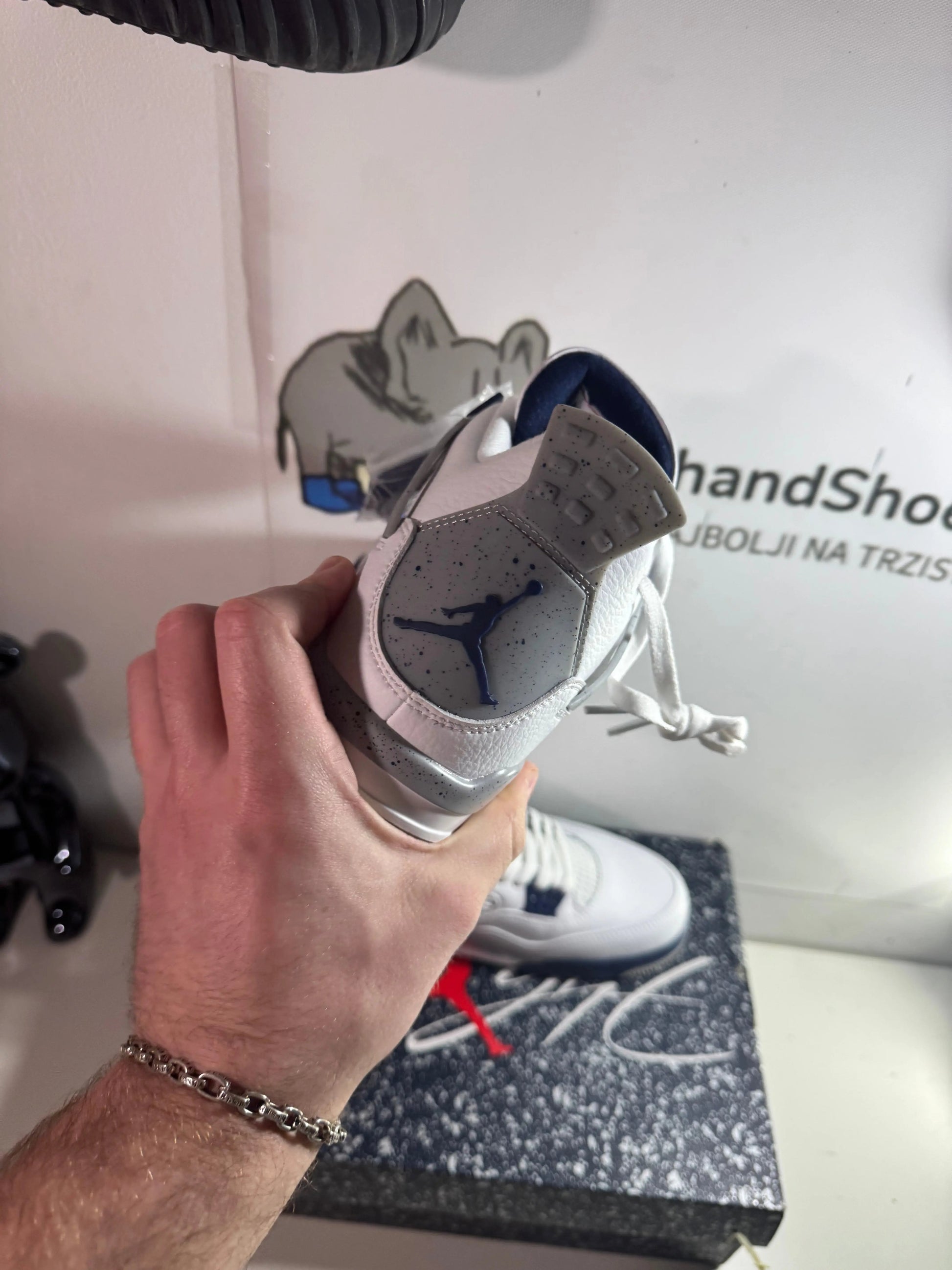 Jordan 4 Navy tenisice — gornji prikaz