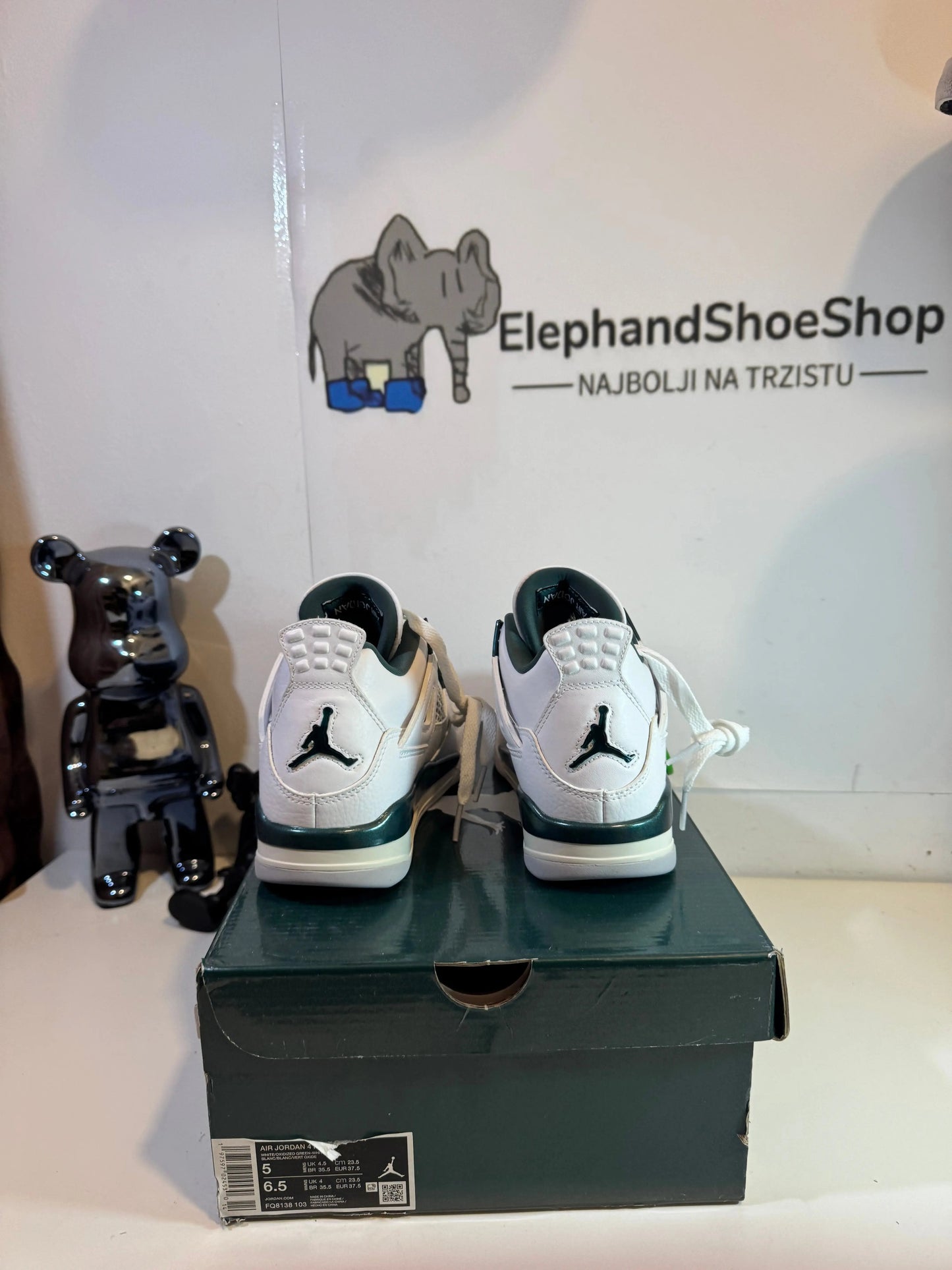 Jordan 4 Pine Green tenisice — gornji prikaz