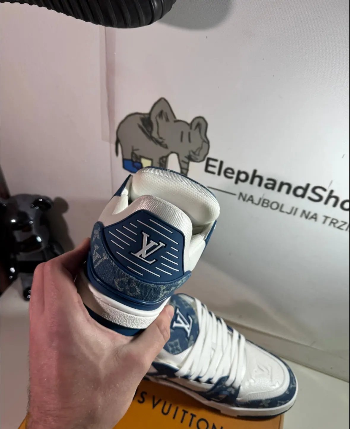 Louis Vuitton Blue Low tenisice — gornji prikaz