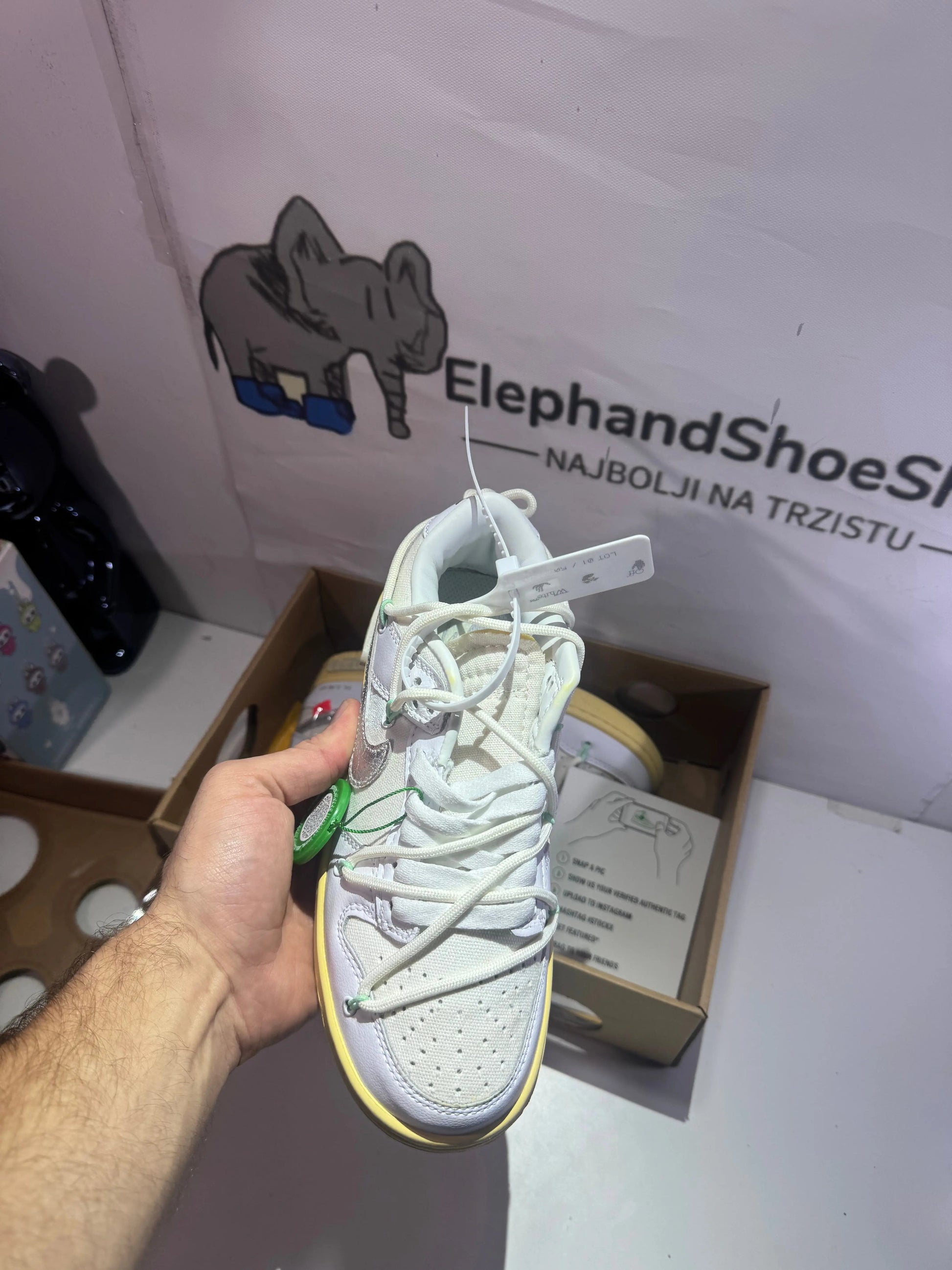 Off White "Lot 1" tenisice — gornji prikaz