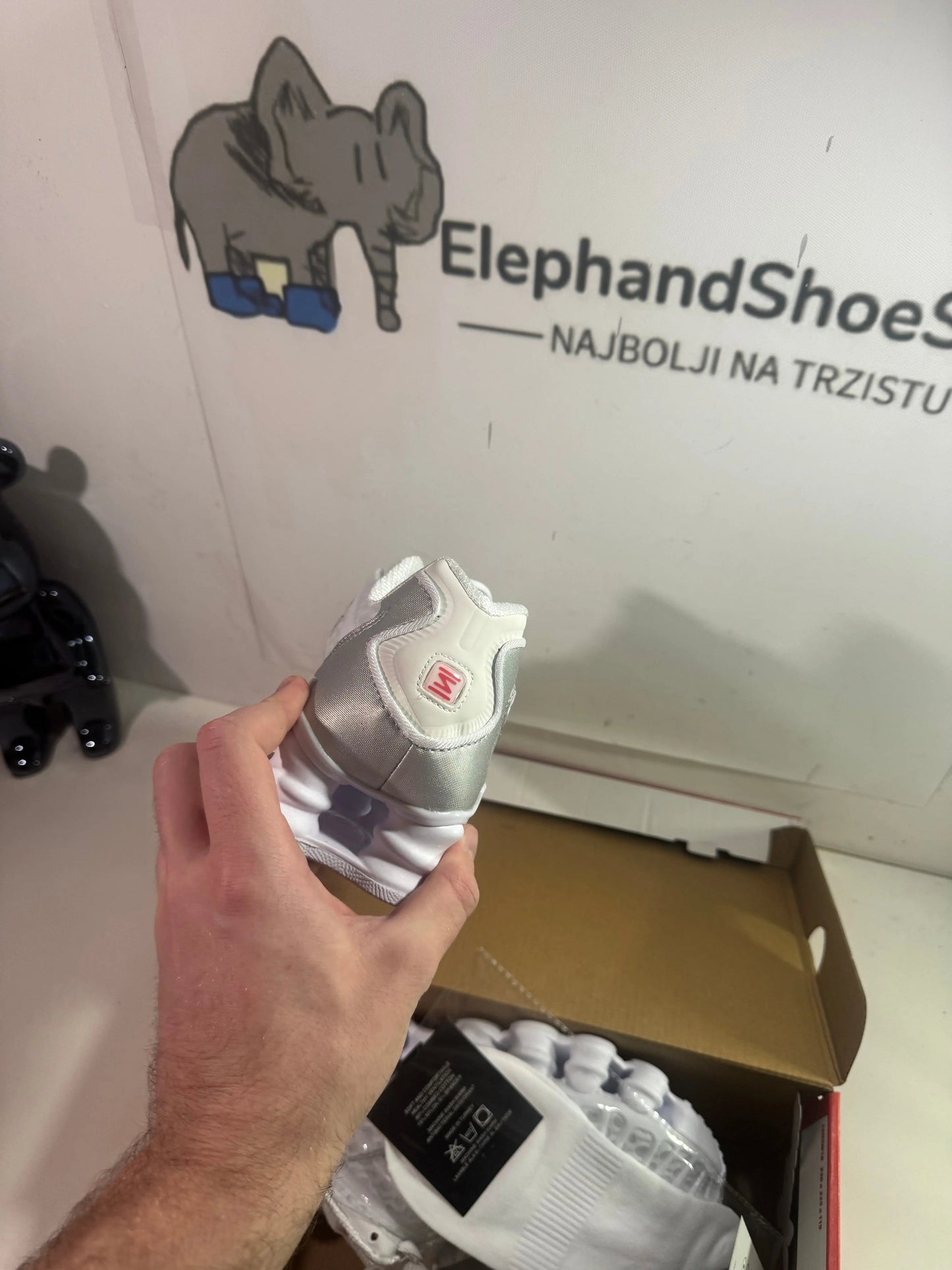 Shox White tenisice — straga