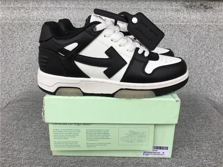 OFF-WHITE out the office Black / White tenisice — bočni prikaz