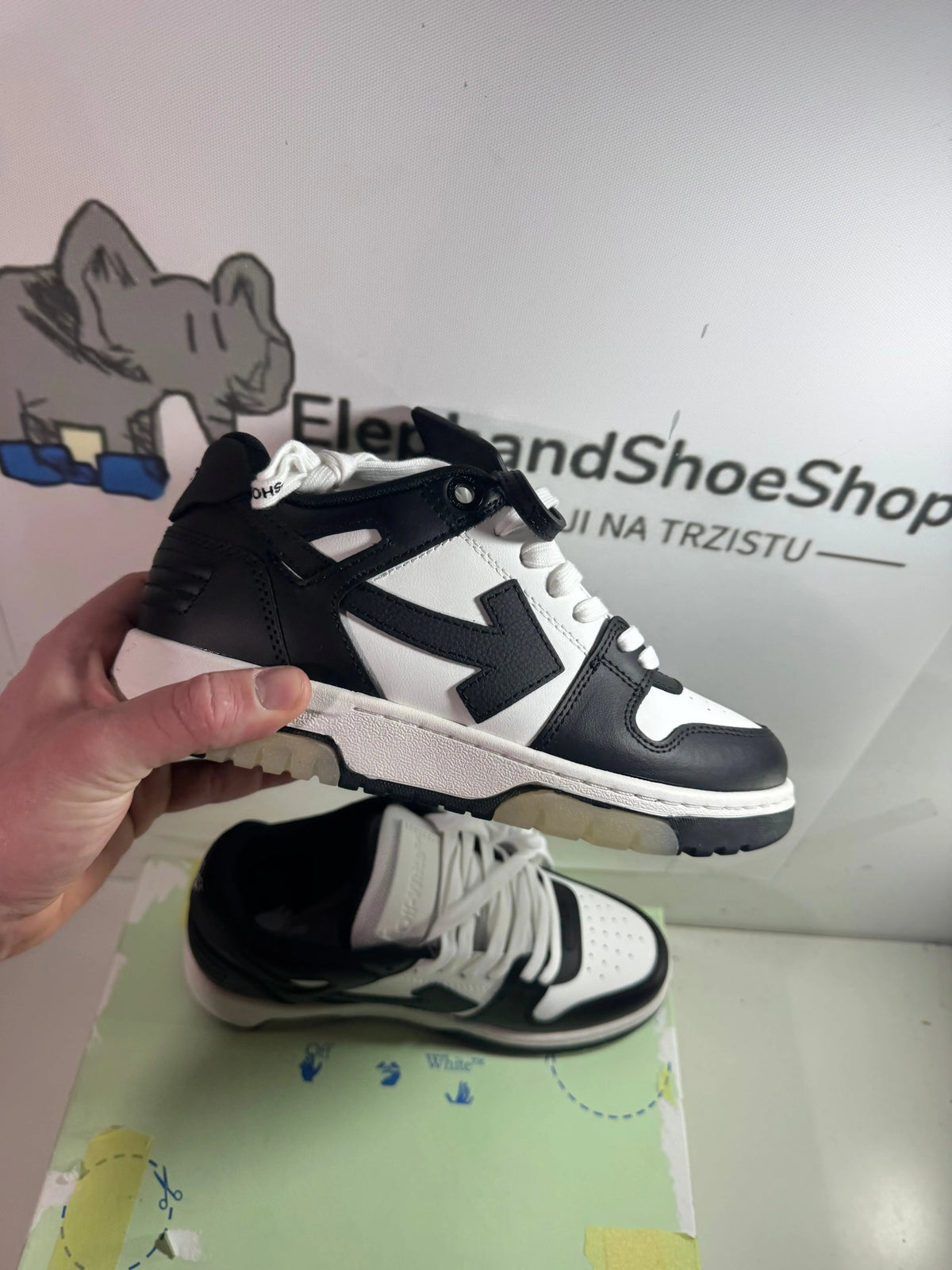 Off White Out the Office Black tenisice — bočni prikaz