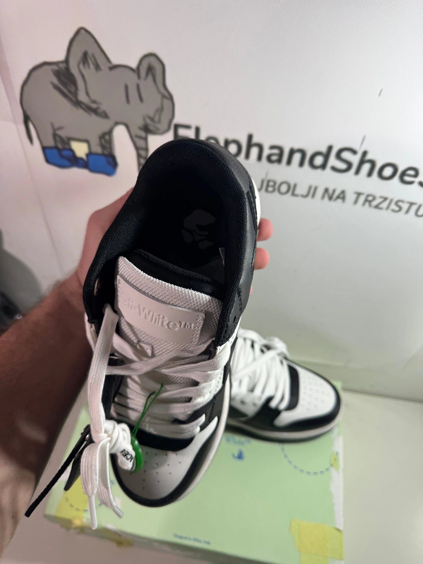 Off White Out the Office Black tenisice — gornji prikaz