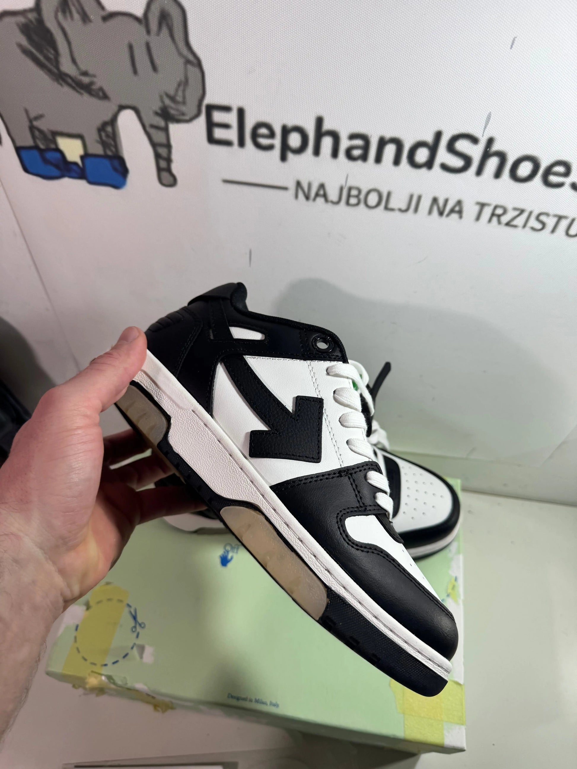 Off White Out the Office Black tenisice — straga