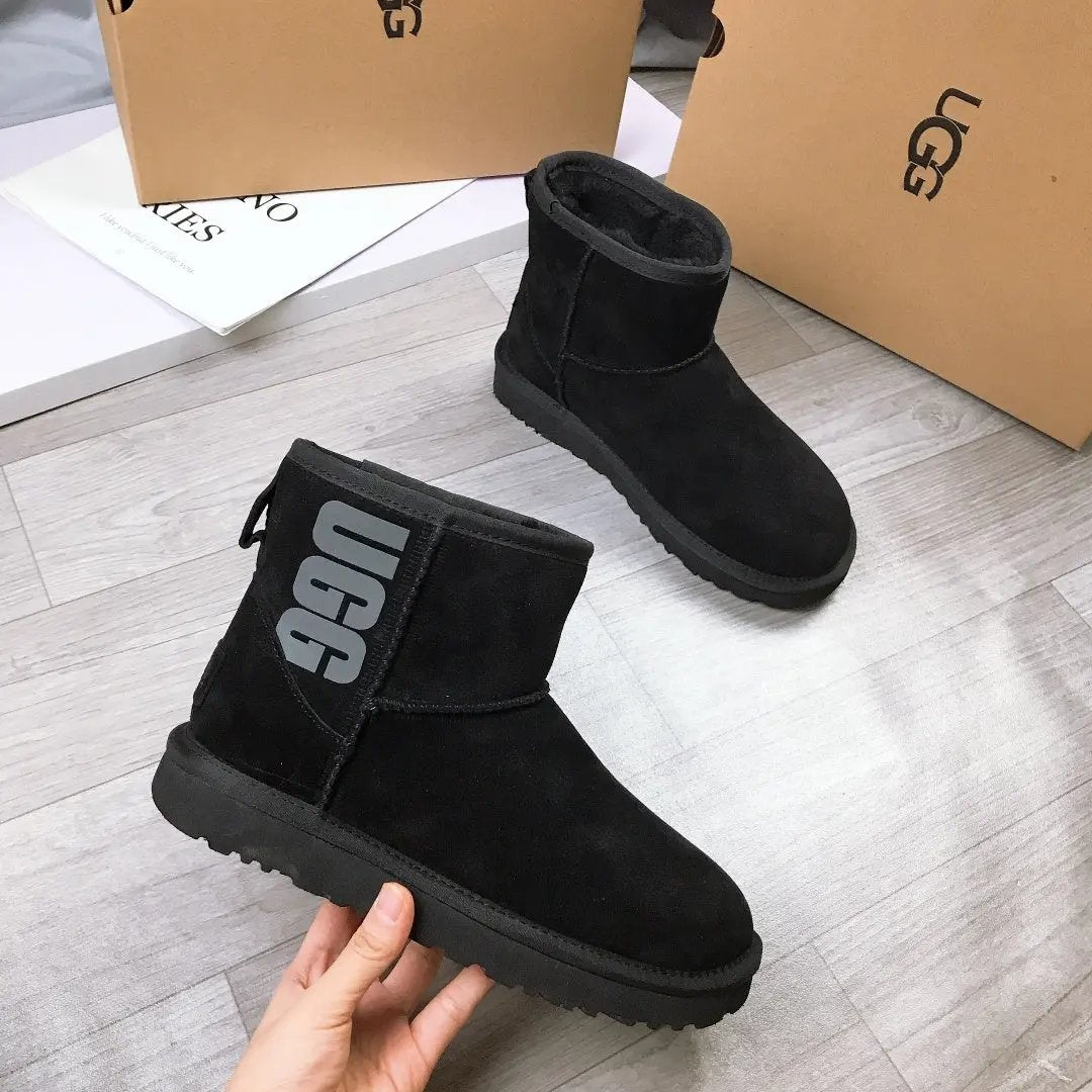 Ugg boots ultra mini black čizme — prednji prikaz