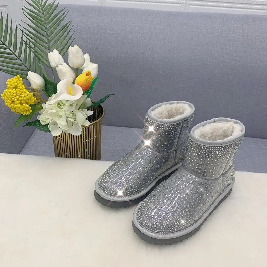 Ugg boots ultra mini silver crystal čizme — gornji prikaz