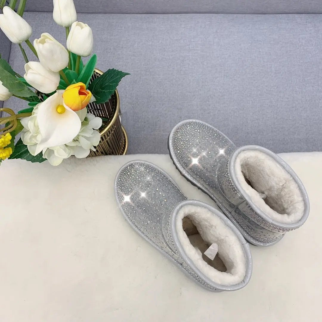 Ugg boots ultra mini silver crystal čizme — fotografija 6