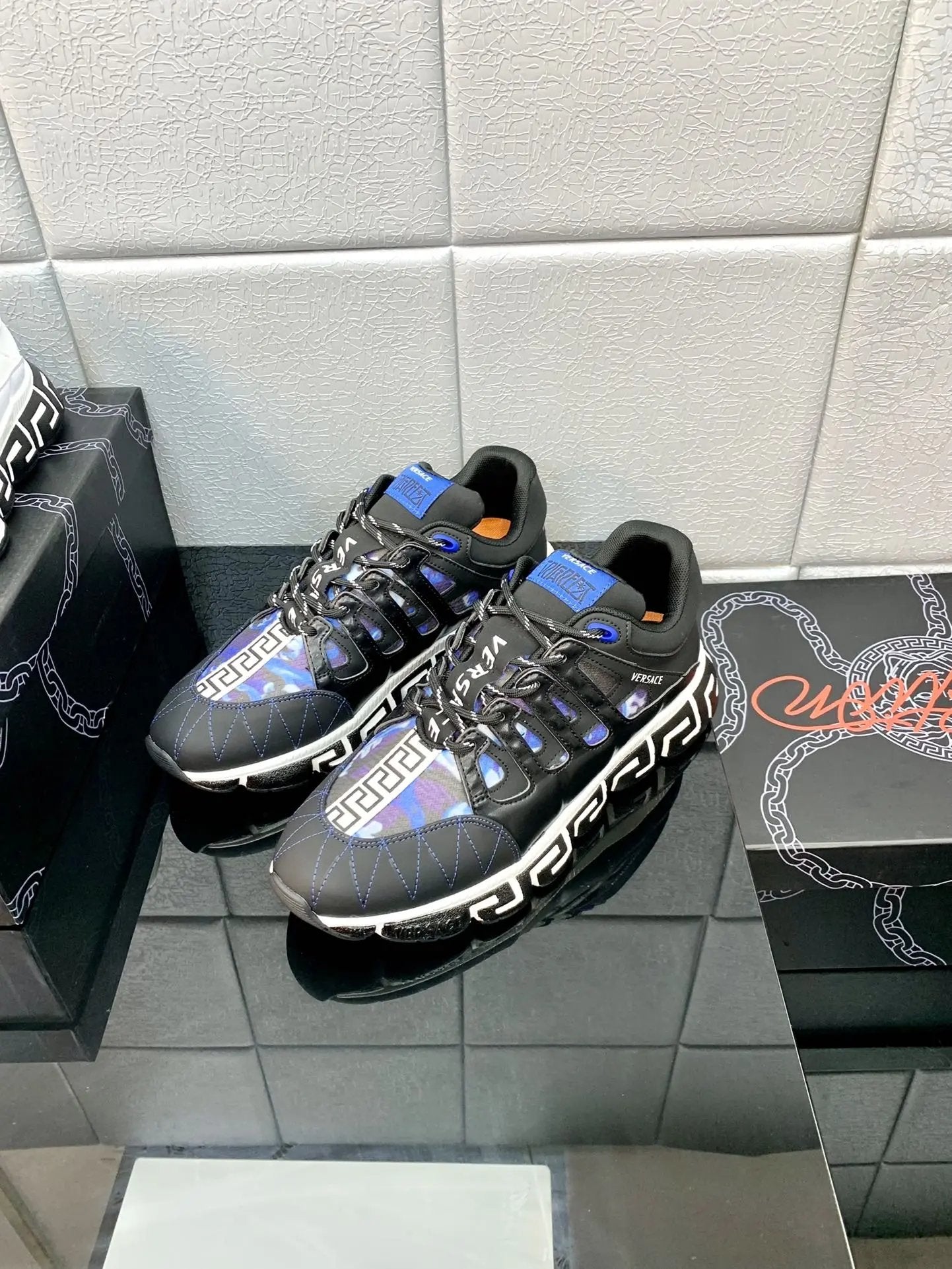 Versace Blue Purple tenisice — gornji prikaz