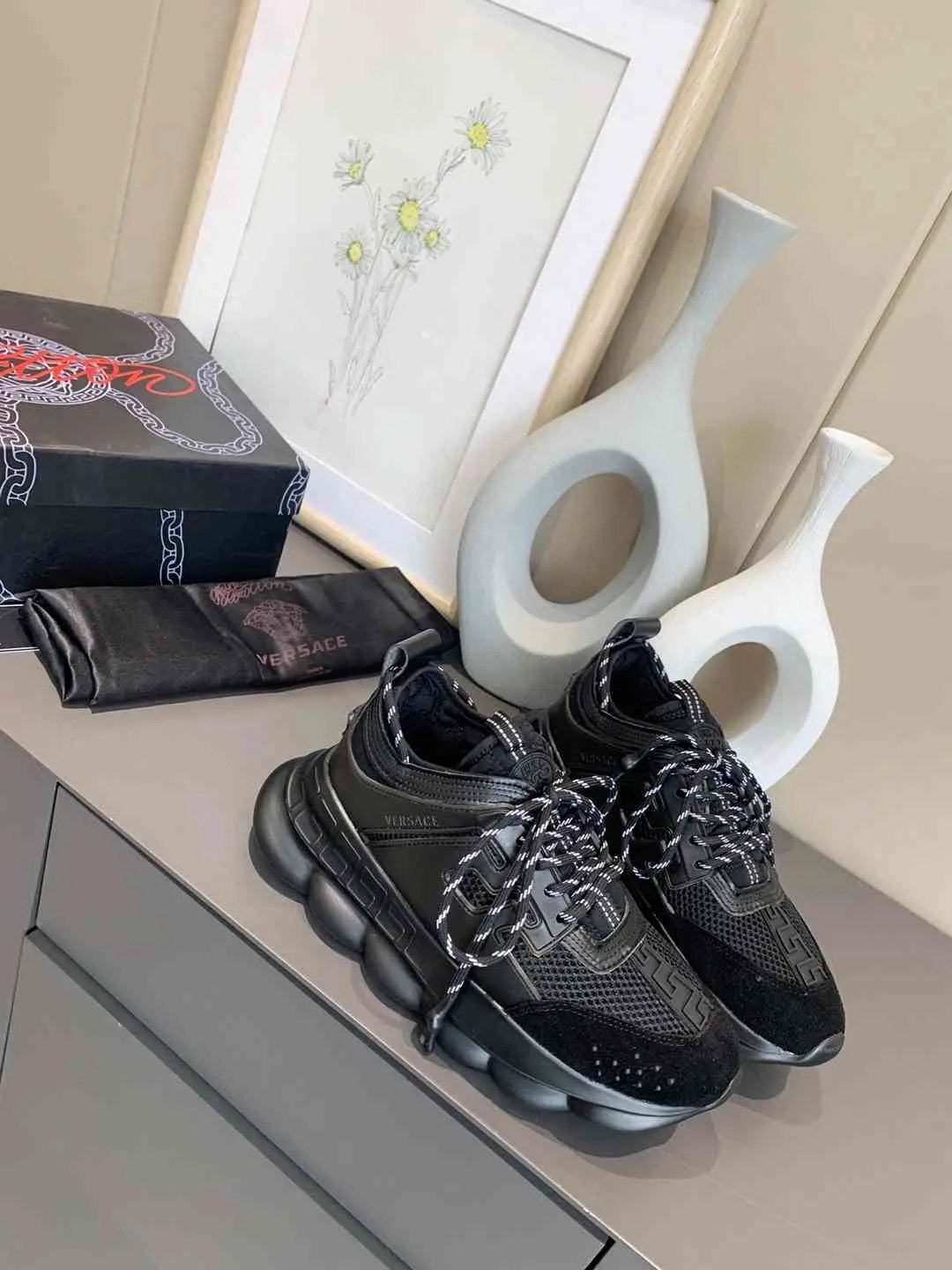 Versace Chain Reaction Balck tenisice — straga