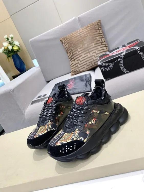 Versace Chain Reaction Balck Gold tenisice — detalj