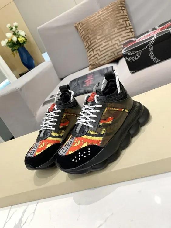 Versace Chain Reaction Balck Gold Red tenisice — fotografija 6
