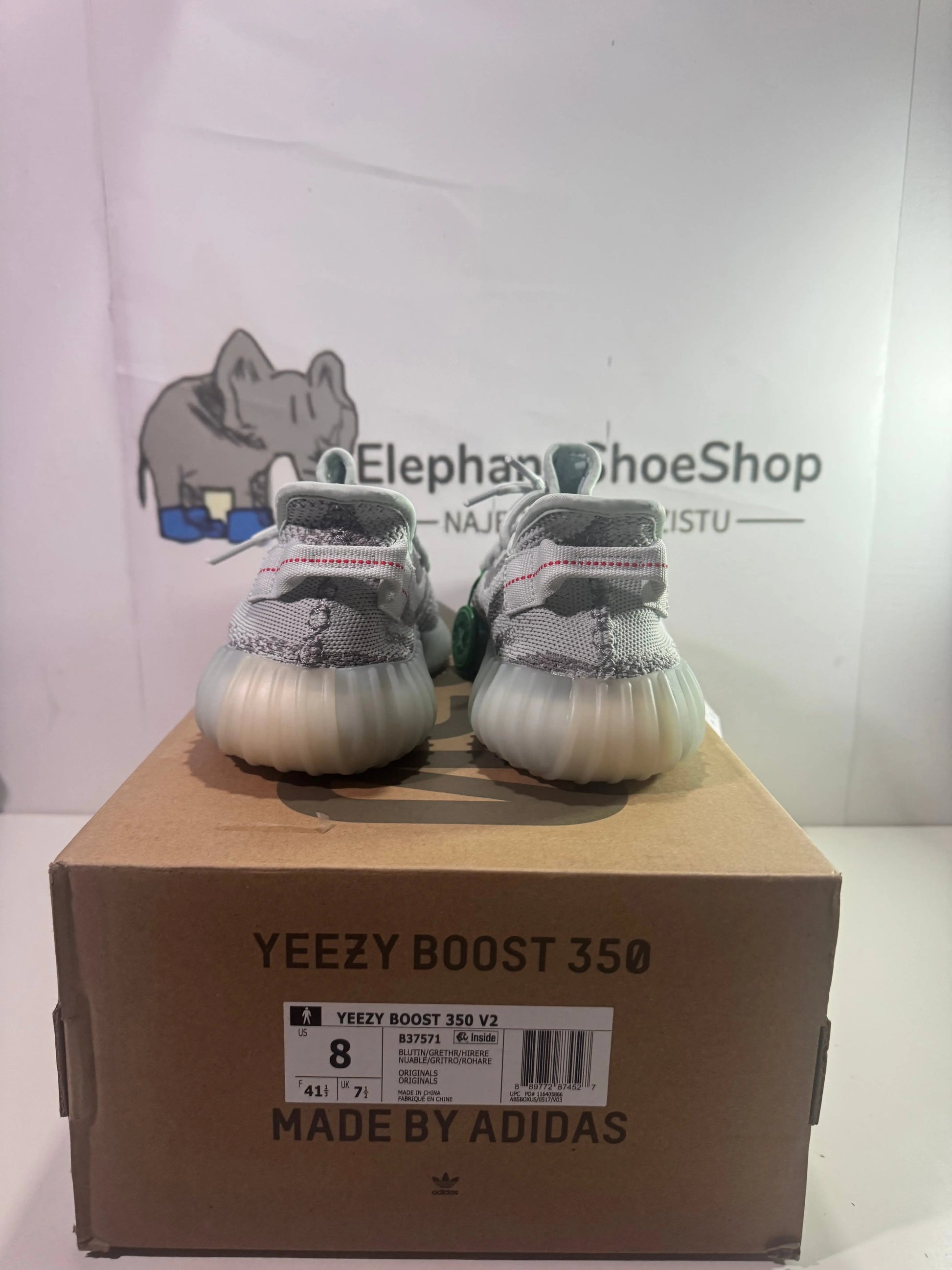 Yeezy Blue Tint tenisice — prednji prikaz