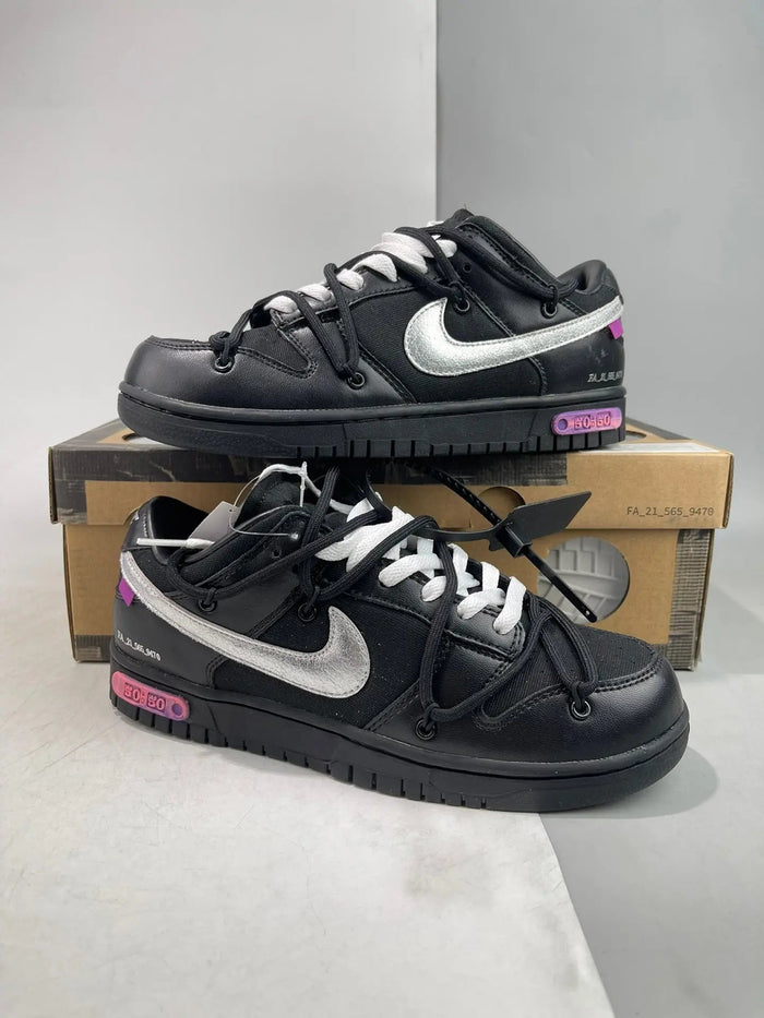 Off White Dunk "lot 50" tenisice — bočni prikaz