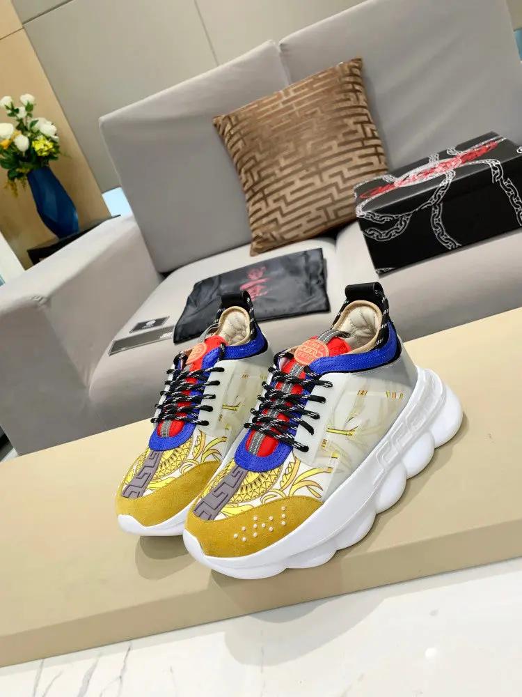 Versace Chain Reaction Yellow tenisice — gornji prikaz
