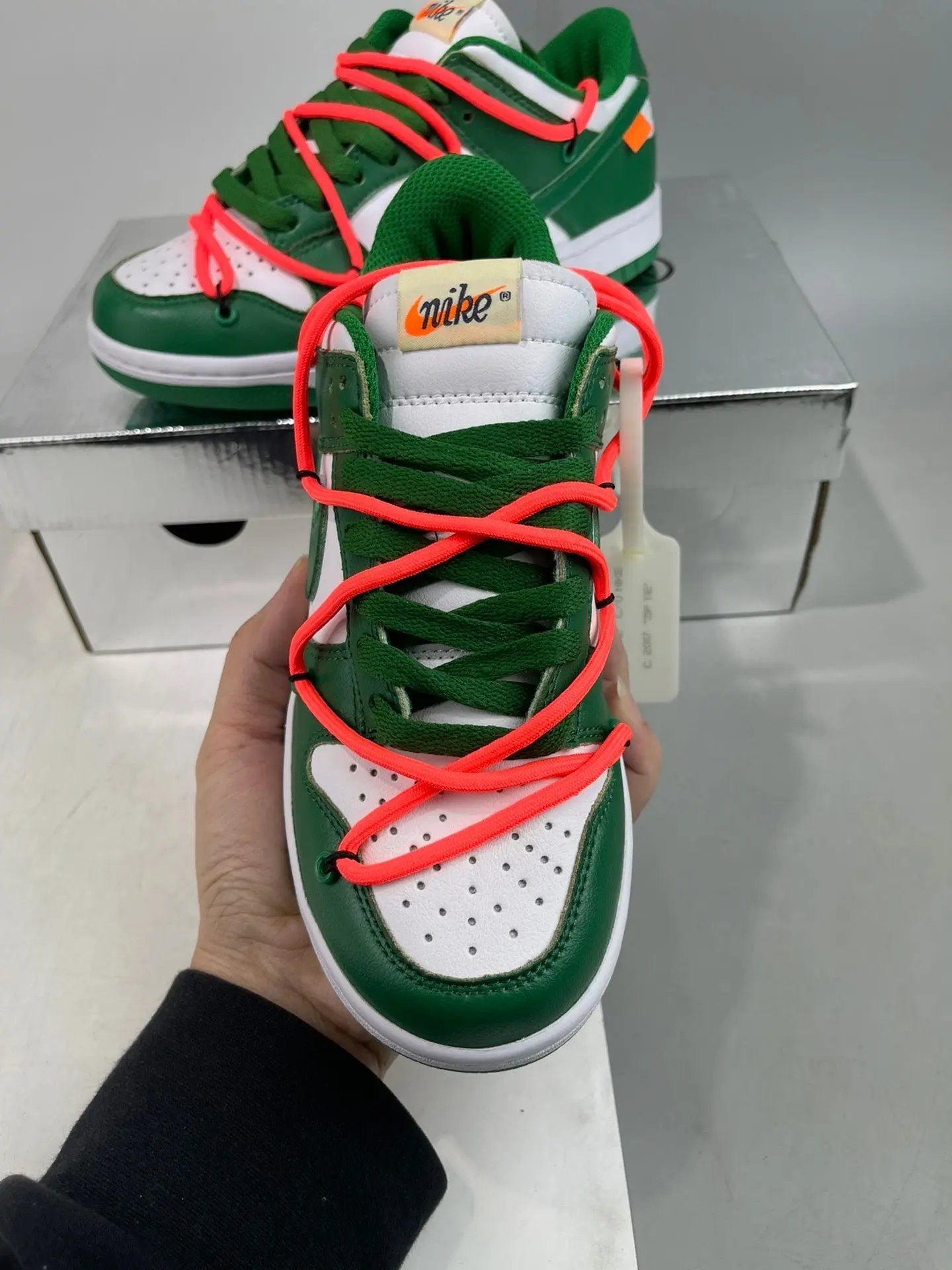 Off White Dunk green tenisice — gornji prikaz