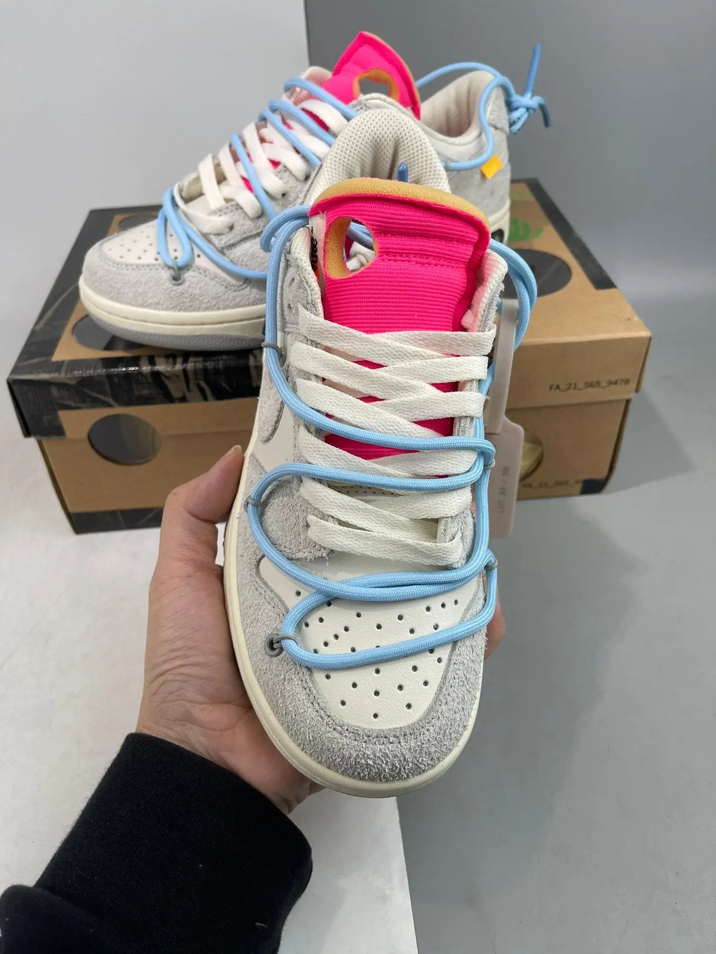 Off White Dunk "lot 38" tenisice — gornji prikaz