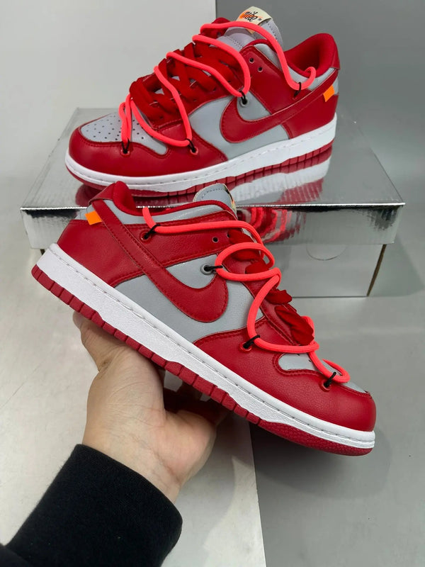 Off White Dunk red tenisice — bočni prikaz